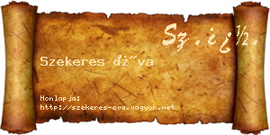 Szekeres Éva névjegykártya