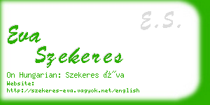 eva szekeres business card